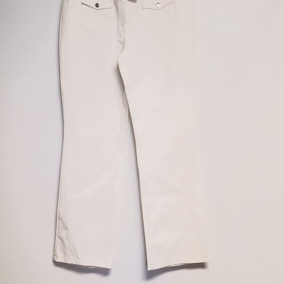 VINTAGE Escada White Moto 2 Piece Pants Suit Set Size 44 (Large) - Picture 8 of 10